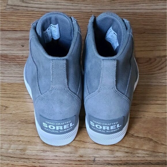 Sorel Out N About Gray Suede Waterproof Boots Sze 8.5 Womens Wedge Ankle Booties - Picture 7 of 15